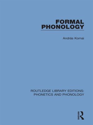 cover image of Formal Phonology
